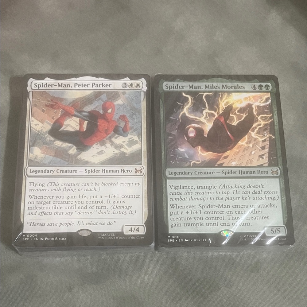 Spiderman BOTH MTG Cards 9/2025